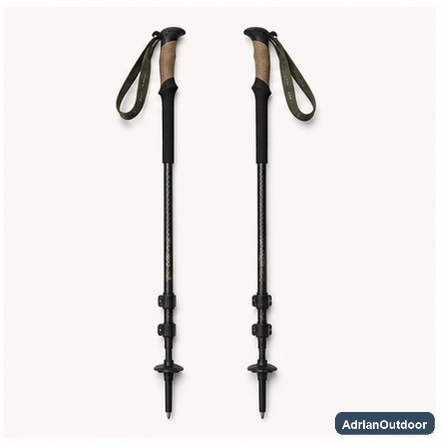 Carbon Fiber Folding Trekking Poles