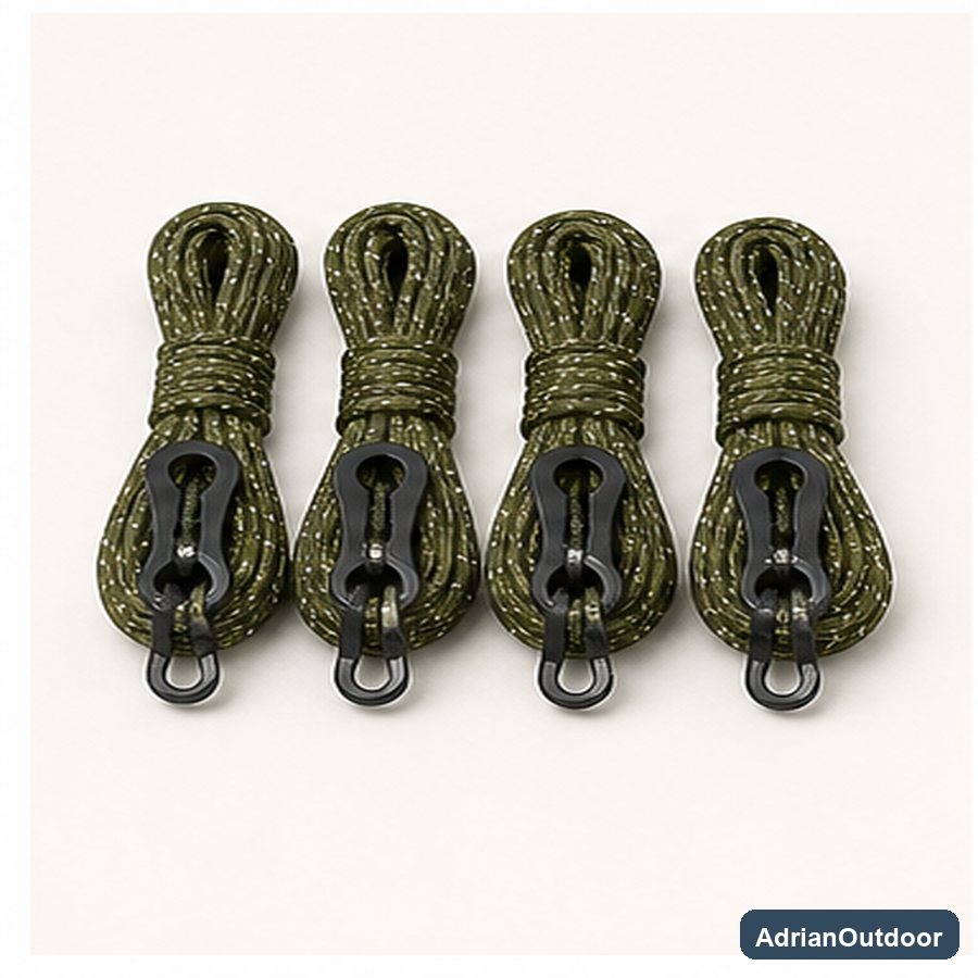 AdrianOutdoor Reflective Tent Guyline Cord Set - Tent Accessories outdoor product