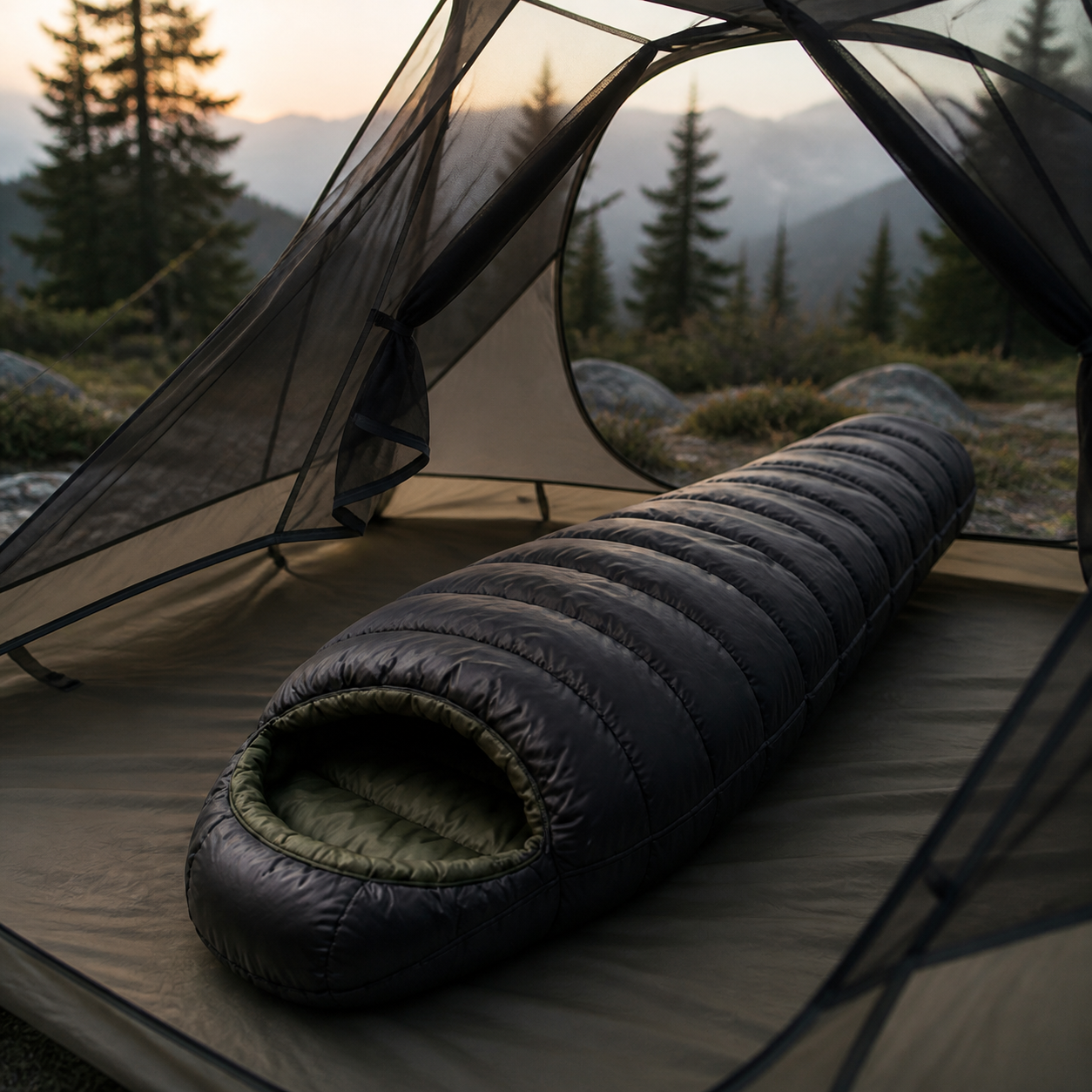 AdrianOutdoor Ultralight Down Mummy Sleeping Bag — view 6 of 6
