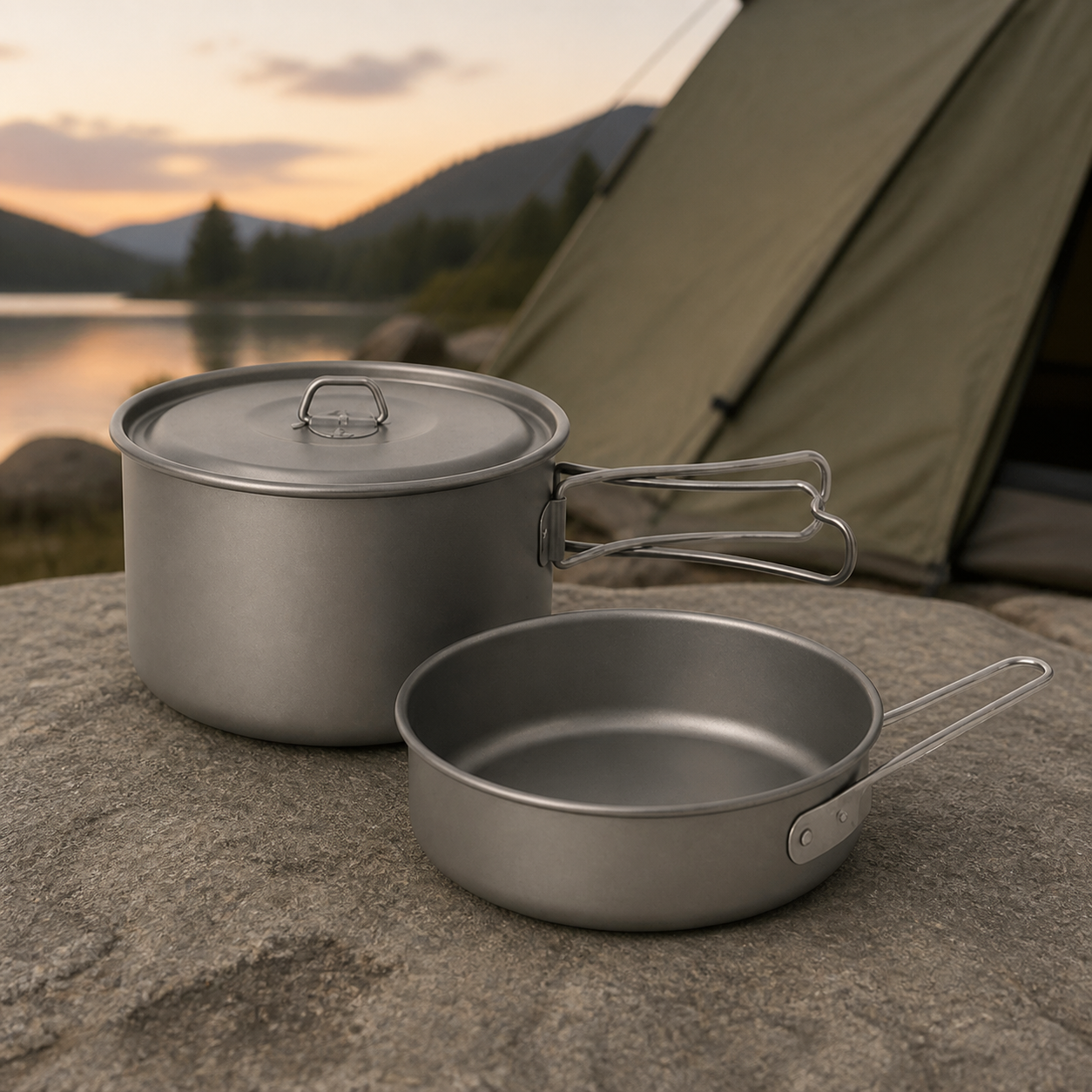 AdrianOutdoor Titanium Camping Cookware Set — view 6 of 6