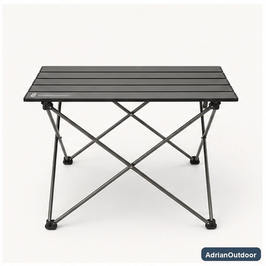 Folding camping table