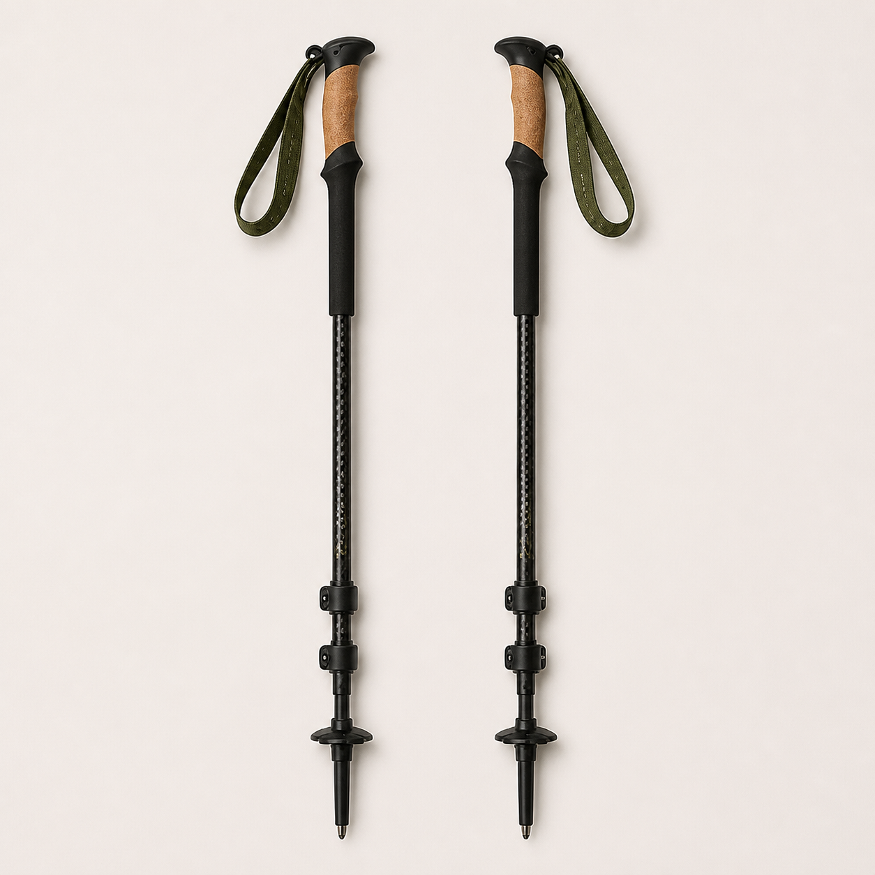 AdrianOutdoor Carbon Fiber Folding Trekking Poles — view 1 of 6