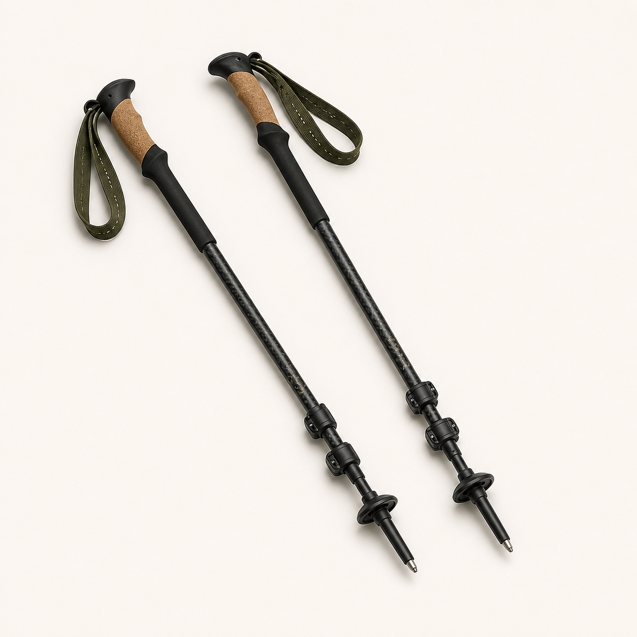 AdrianOutdoor Carbon Fiber Folding Trekking Poles — view 2 of 6