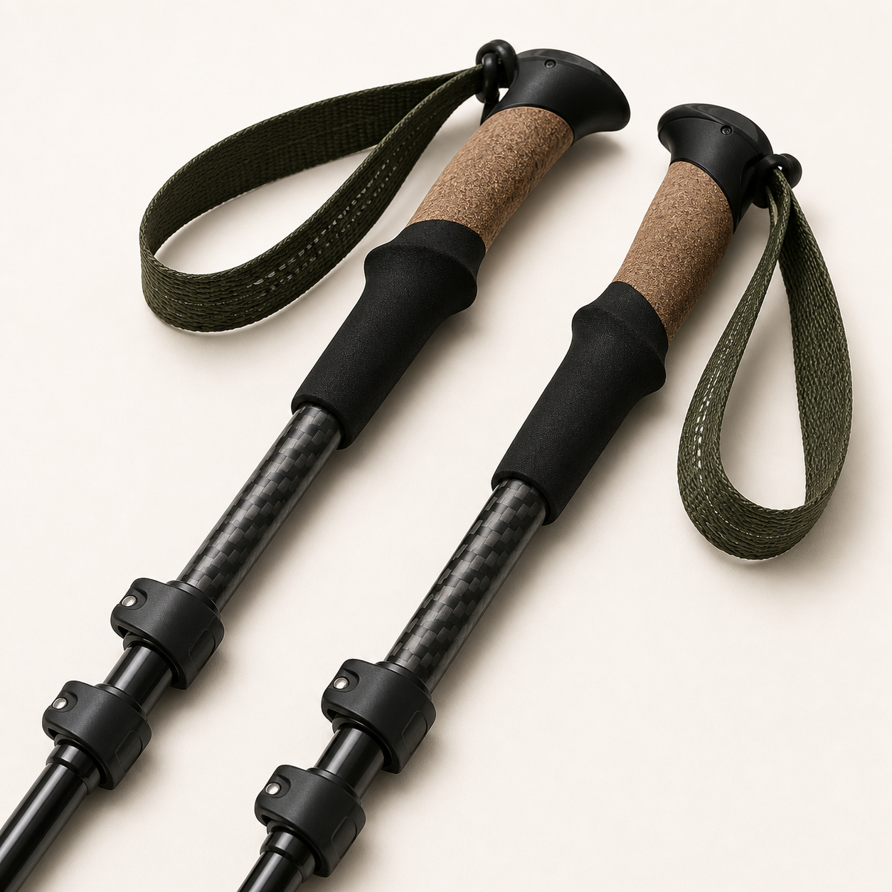 AdrianOutdoor Carbon Fiber Folding Trekking Poles — view 5 of 6