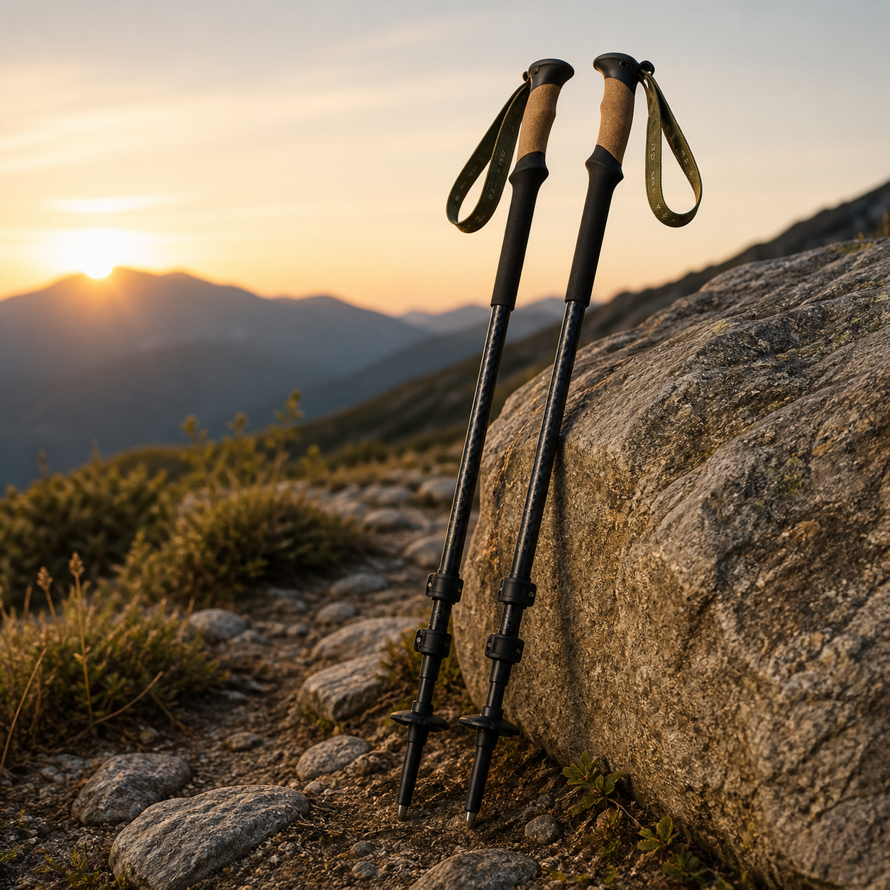 AdrianOutdoor Carbon Fiber Folding Trekking Poles — view 6 of 6
