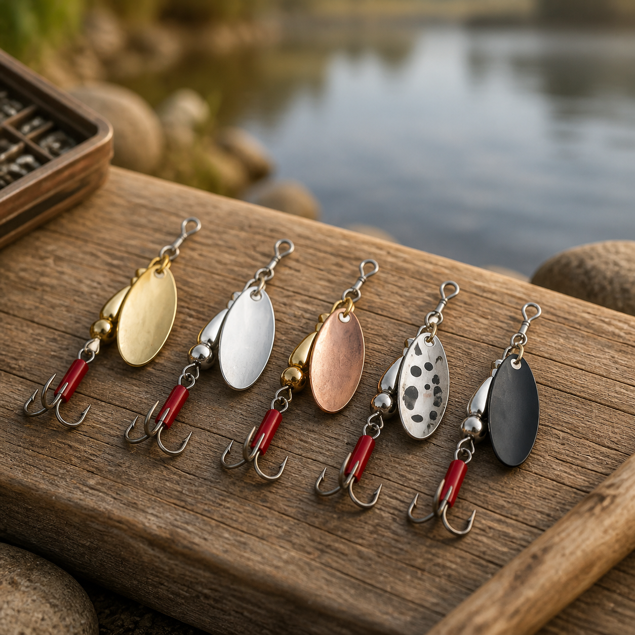 AdrianOutdoor Spinner Spoon Fishing Lure Set — view 6 of 6