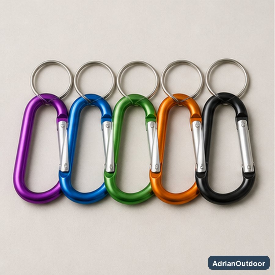 Aluminum Carabiner Keychain Set